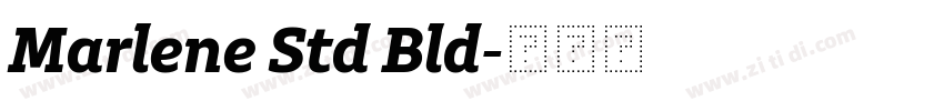 Marlene Std Bld字体转换
